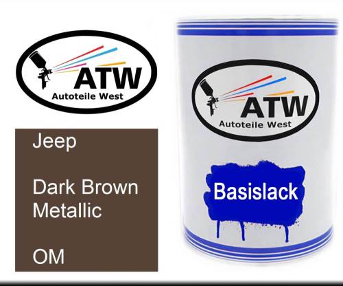 Jeep, Dark Brown Metallic, OM: 500ml Lackdose, von ATW Autoteile West.